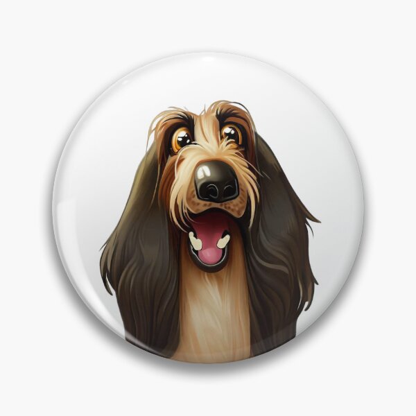 Item preview, Cheeky Afghan Hound Cartoon Portrait designed and sold by NinosDelViento.