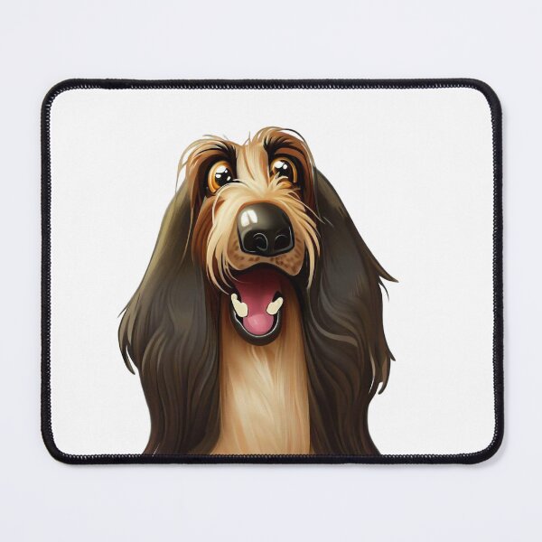 Item preview, Cheeky Afghan Hound Cartoon Portrait designed and sold by NinosDelViento.