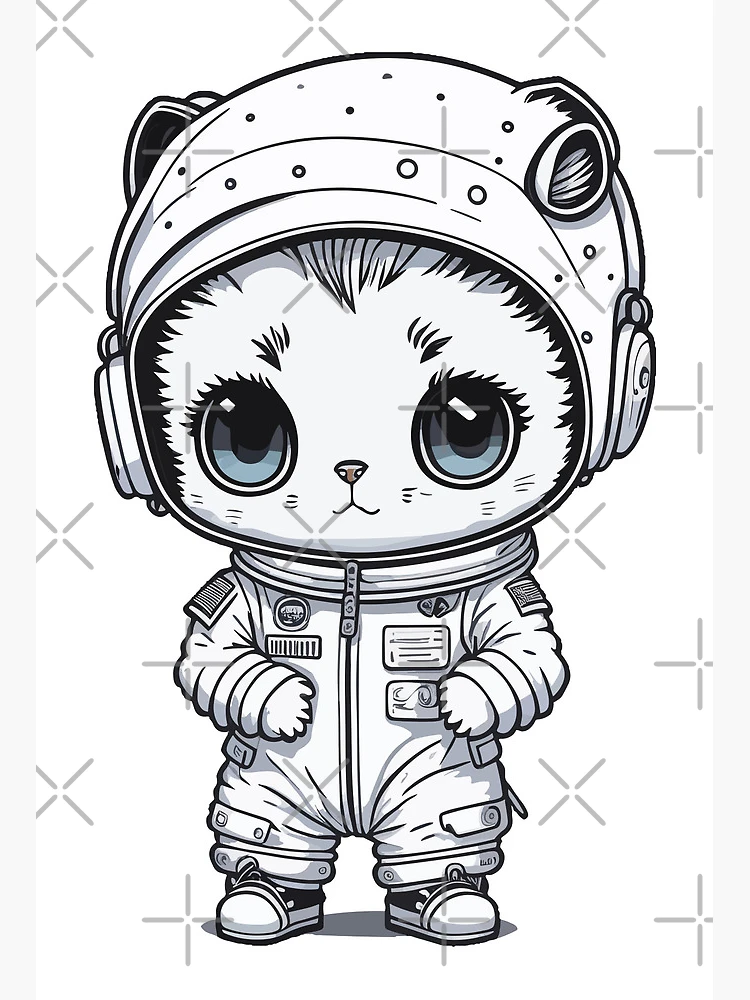 Astronauta De Gatos Sentado Na Lua Colorir Livro Ilustração Engraçada  Ilustração do Vetor - Ilustração de felino, projeto: 210412805