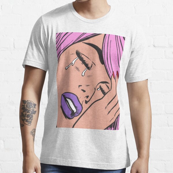 Purple Crying Comic Girl T Shirt Von Turddemon Redbubble