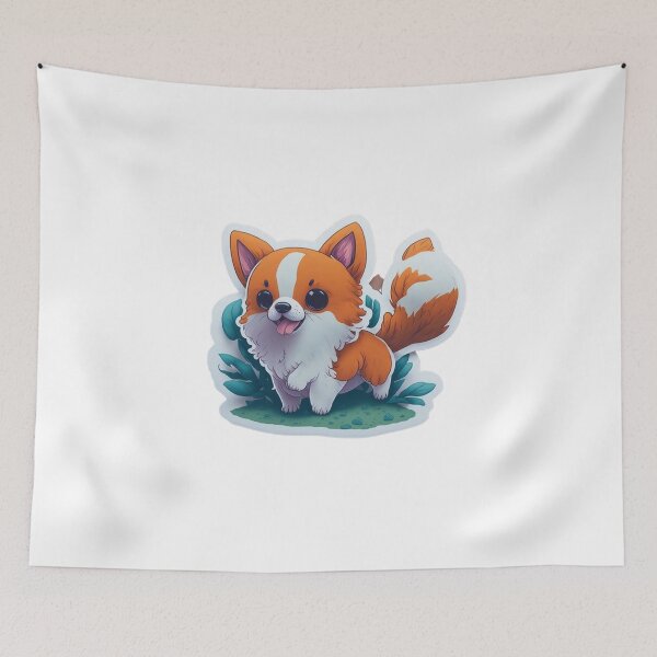 Item preview, Very Cute Digital Art Chibi Dog designed and sold by ChibiArtline.