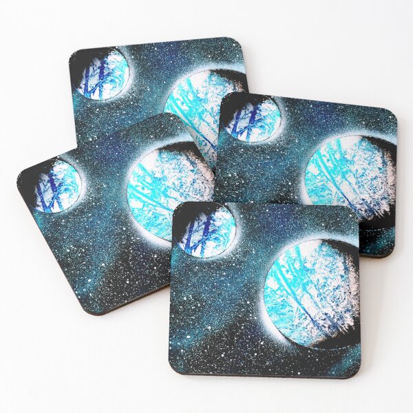Item preview, White & Blue Twin Ice Worlds  designed and sold by SprayPaintaNick.