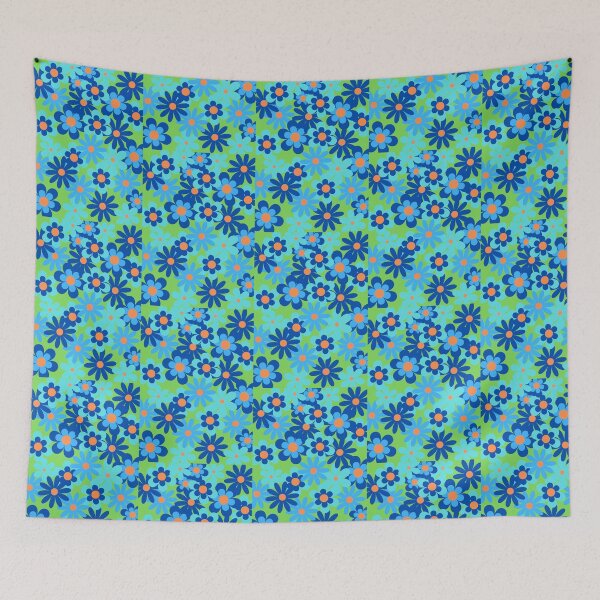 Item preview, Blue flowers pattern  designed and sold by MangoTango1998.
