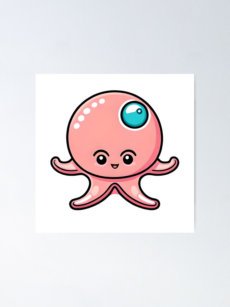 Kawaii slime in cartoon style Poster by LumasprintShop