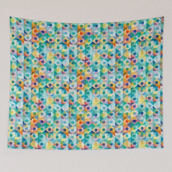Item preview, Abstract pastel psychedelic seamless patterns, turquoise No 1 designed and sold by Route51.