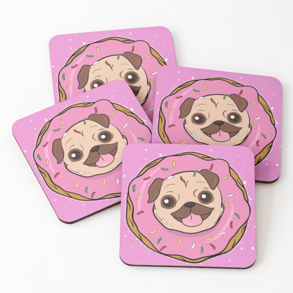Item preview, Smiling Pug In A Donut designed and sold by Teepocalypse.