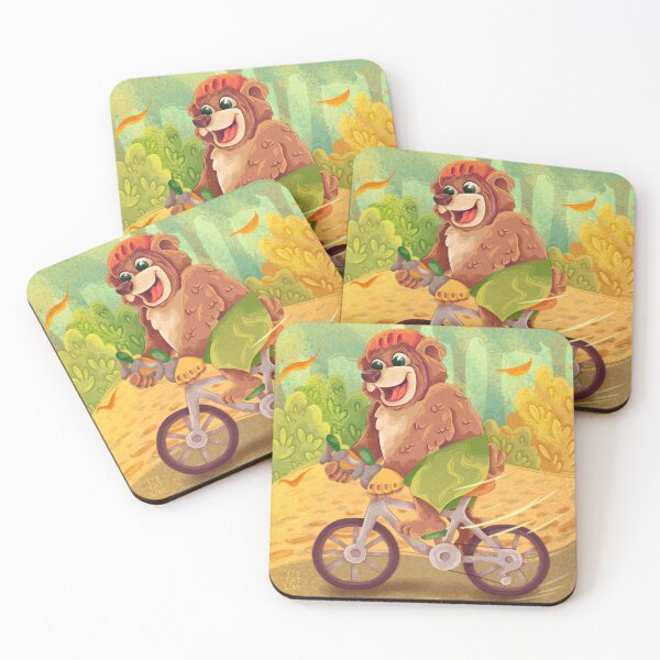 Item preview, Bear on a bike ride designed and sold by Catline Didevich.