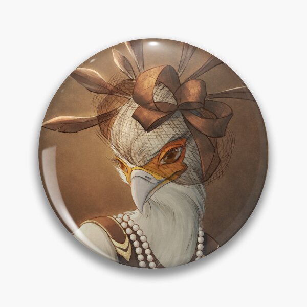 Item preview, Secretary Bird Fascinator Portrait designed and sold by Mazarineart.
