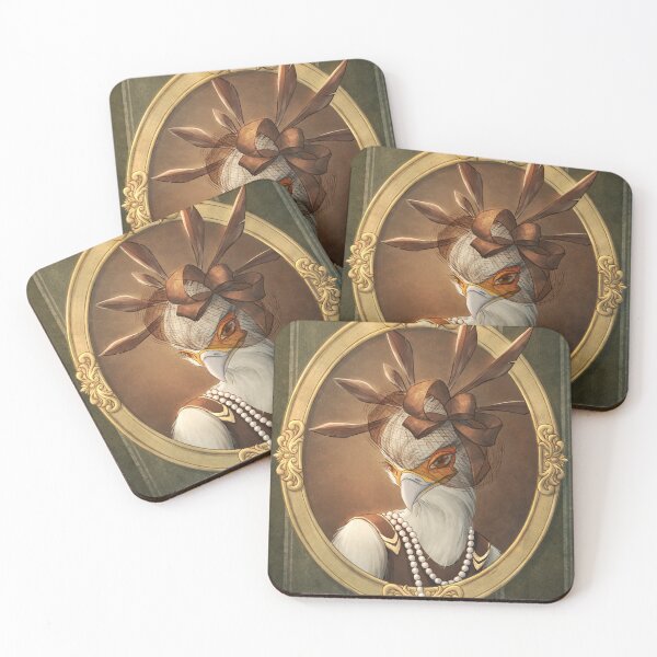 Item preview, Secretary Bird Fascinator Portrait designed and sold by Mazarineart.