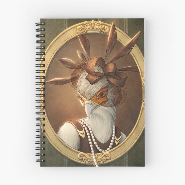 Item preview, Secretary Bird Fascinator Portrait designed and sold by Mazarineart.