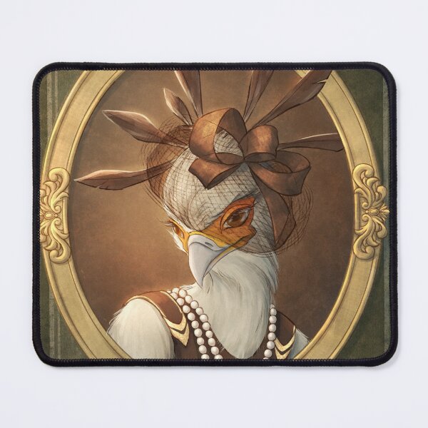 Item preview, Secretary Bird Fascinator Portrait designed and sold by Mazarineart.