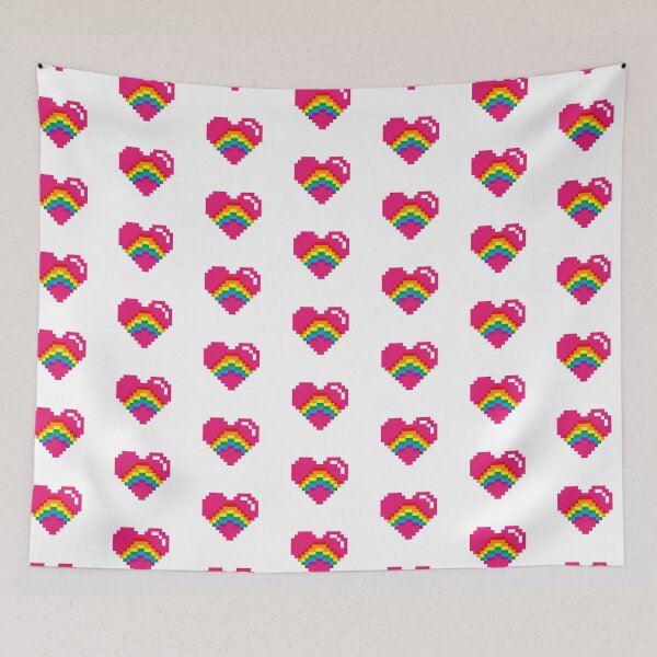 Item preview, PIXEL HEART RAINBOW designed and sold by jefvr.