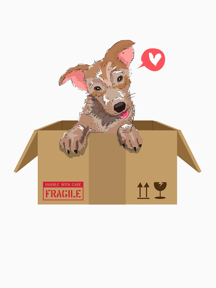Cute Puppy Dog in a Box | Essential T-Shirt