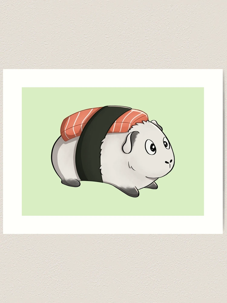 Guinea Pig In Sushi Costume Art Print for Sale by Meowrye Redbubble