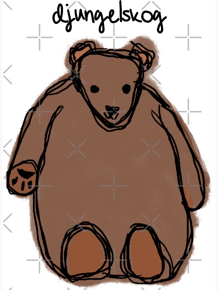 I Just Want a Djungelskog Ikea Bear Cartoon Photographic Print for Sale by  ellabirch