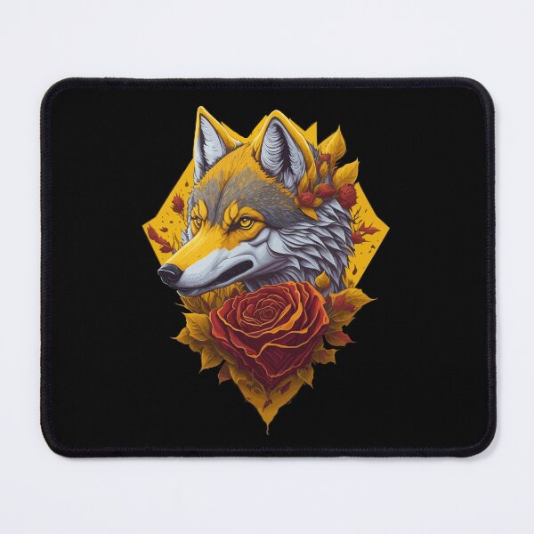 Item preview, Colorful Wolf With Flowers designed and sold by RockBeeDesigns.