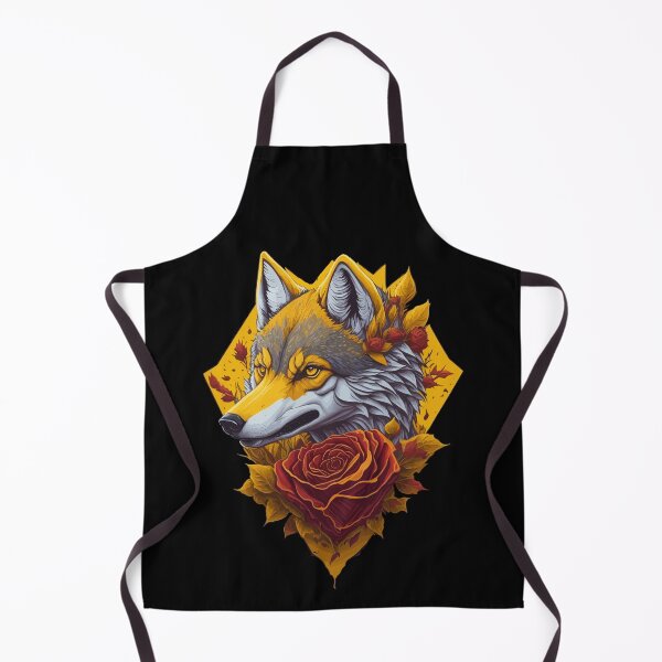 Item preview, Colorful Wolf With Flowers designed and sold by RockBeeDesigns.