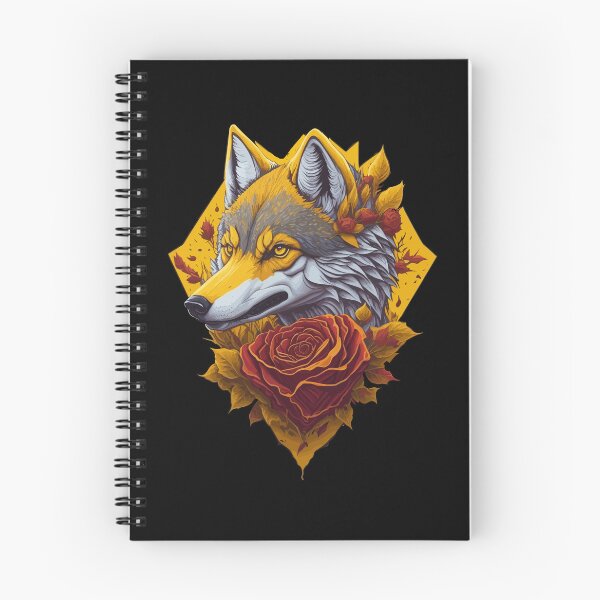 Item preview, Colorful Wolf With Flowers designed and sold by RockBeeDesigns.