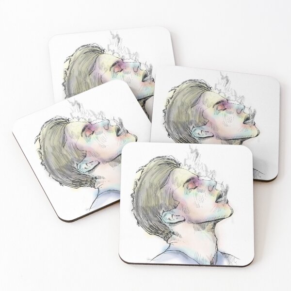 Item preview, man smoking, water color designed and sold by ArtshirtGroup.