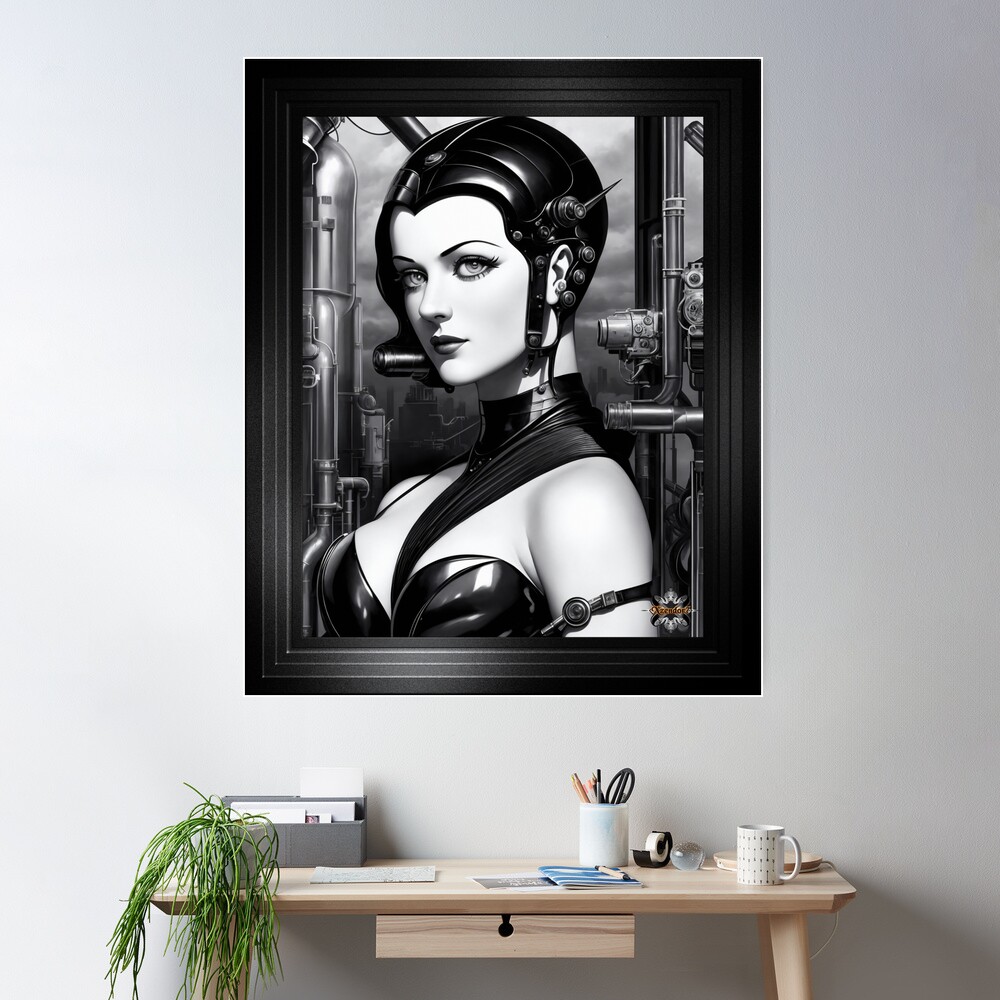 Industrial Tech 118975 An Alluring Beautiful AI Concept Art by Xzendor7 Wall Poster