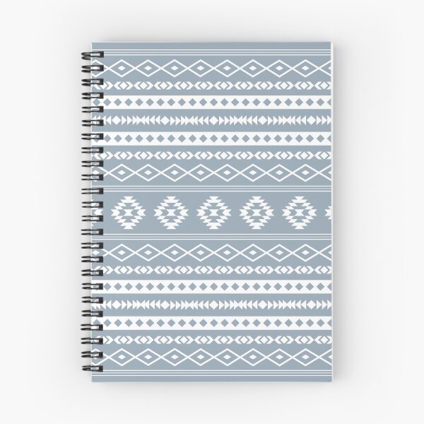 Item preview, Aztec White on Blue Mixed Motif Pattern designed and sold by NataliePaskell.