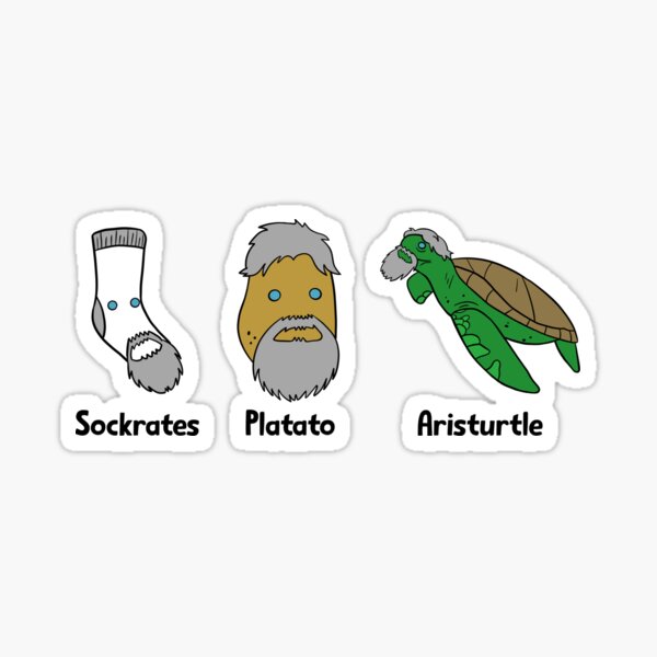 Item preview, Philosophers Puns Socrates Plato Aristotle  designed and sold by DamnGoodDesign.