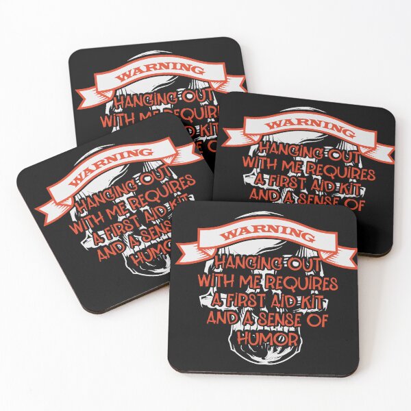 Item preview, WARNING Hanging Out With Me Requires and First Aid Kit and a Sense of Humor designed and sold by SmileThreads.