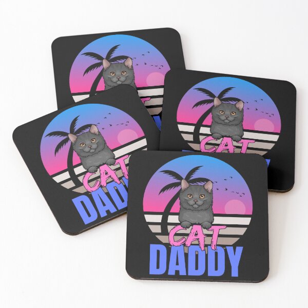 Item preview, Cat Daddy Black Cat Vintage Eighties Style Cat Retro designed and sold by McThingummy.
