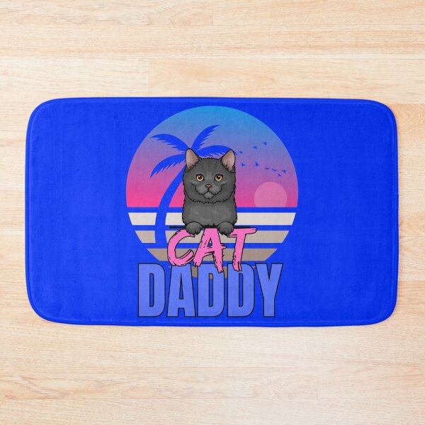Item preview, Cat Daddy Black Cat Vintage Eighties Style Cat Retro designed and sold by McThingummy.