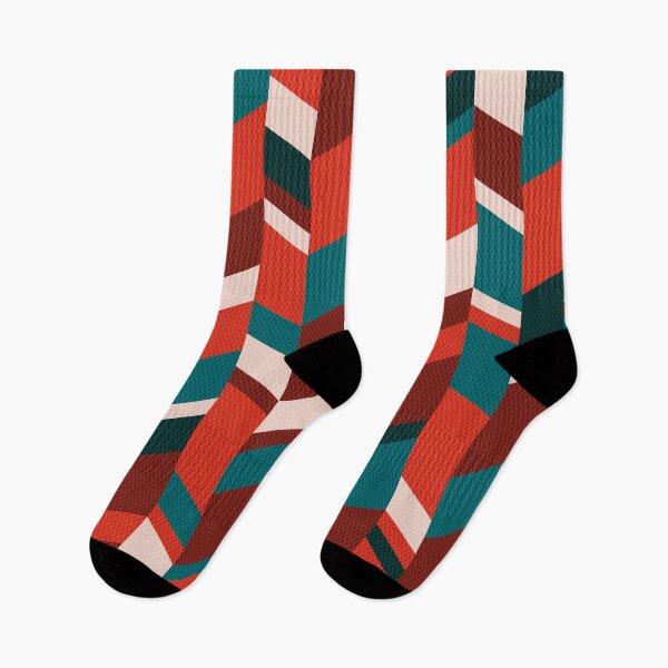 Item preview, Modern Herringbone Chevron pattern - "Red and Green" designed and sold by Hemindway.
