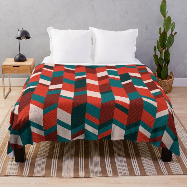 Item preview, Modern Herringbone Chevron pattern - "Red and Green" designed and sold by Hemindway.