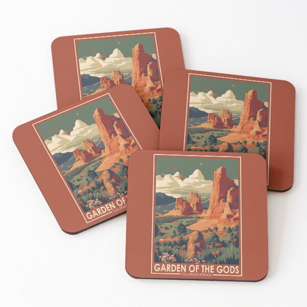 Item preview, Garden of the Gods Colorado Springs Travel Art Vintage designed and sold by KrisSidDesigns.