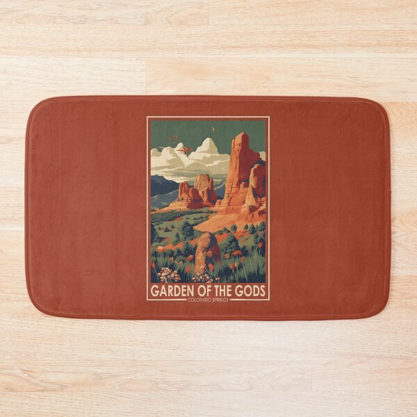 Item preview, Garden of the Gods Colorado Springs Travel Art Vintage designed and sold by KrisSidDesigns.