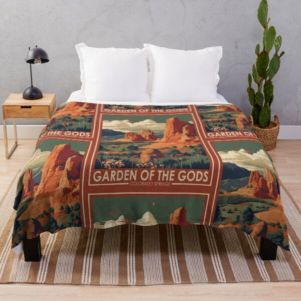 Item preview, Garden of the Gods Colorado Springs Travel Art Vintage designed and sold by KrisSidDesigns.
