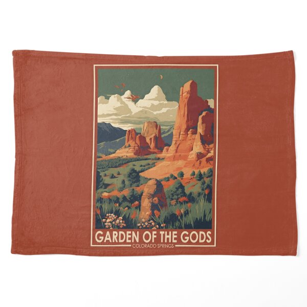 Garden of the Gods Colorado Springs Travel Art Vintage