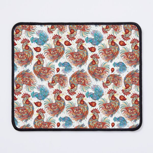 Item preview, fiery patterned rooster designed and sold by themoniae.