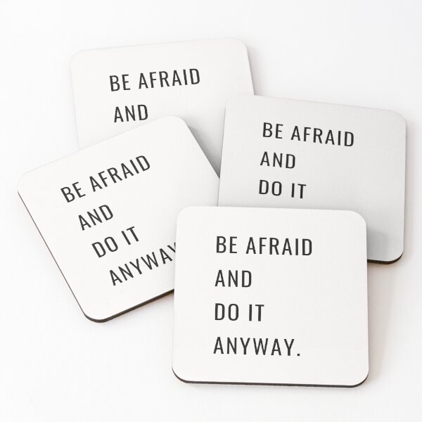Item preview, BE AFRAID AND DO IT ANYWAY - black designed and sold by Loffartdesign.