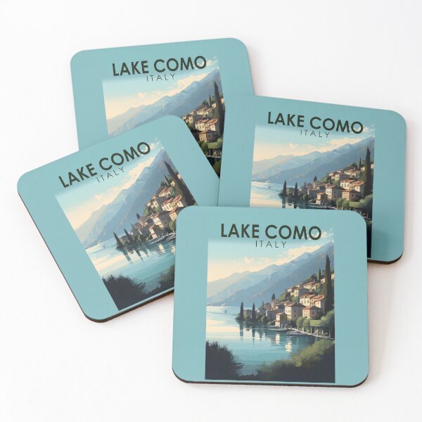 Item preview, Lake Como Italy Travel Art Vintage designed and sold by KrisSidDesigns.