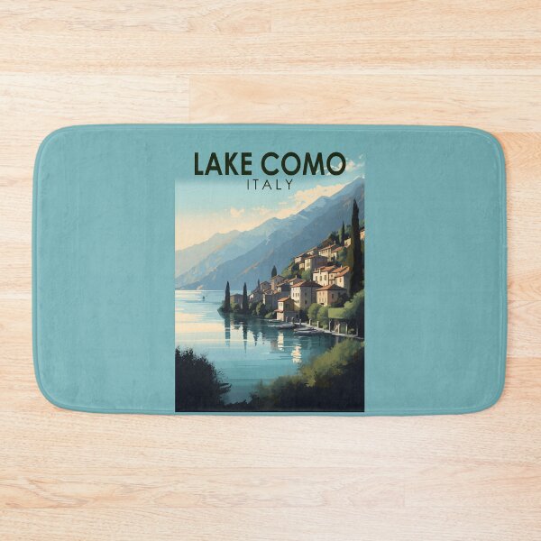 Item preview, Lake Como Italy Travel Art Vintage designed and sold by KrisSidDesigns.