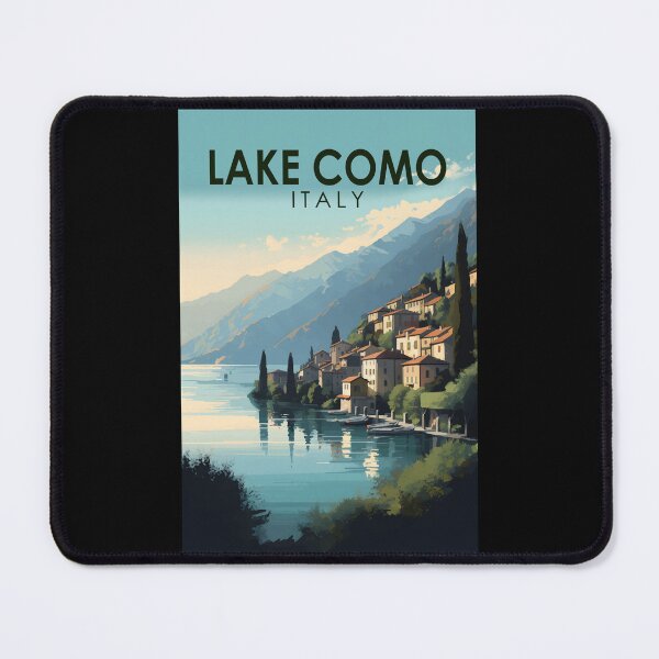 Item preview, Lake Como Italy Travel Art Vintage designed and sold by KrisSidDesigns.