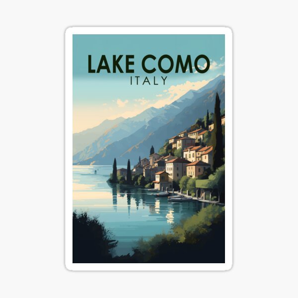 Artikel-Vorschau von See-Como-Italien-Reise-Kunst-Weinlese, designt und verkauft von KrisSidDesigns.