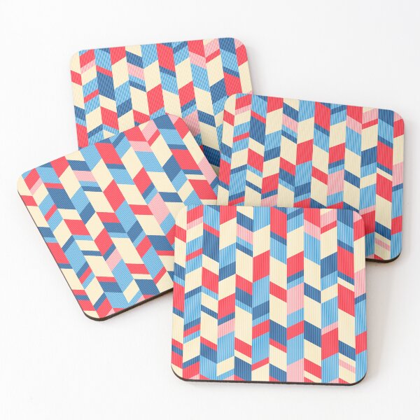 Item preview, Modern Herringbone Chevron pattern - "Blue and Red" designed and sold by Hemindway.
