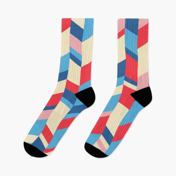 Item preview, Modern Herringbone Chevron pattern - "Blue and Red" designed and sold by Hemindway.