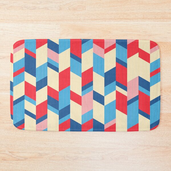 Item preview, Modern Herringbone Chevron pattern - "Blue and Red" designed and sold by Hemindway.