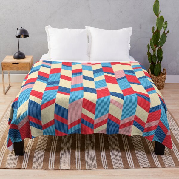 Item preview, Modern Herringbone Chevron pattern - "Blue and Red" designed and sold by Hemindway.