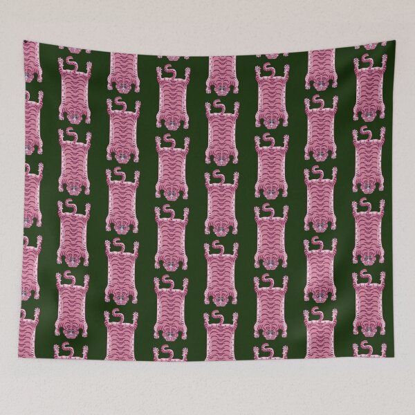 Item preview, TIBETAN TIGER RUG-pink 1 designed and sold by BEATRIZ ABAITUA.
