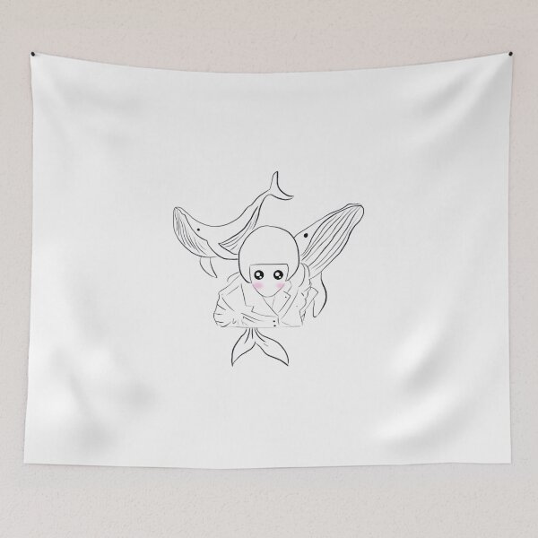 Item preview, Extraordinary attorney woo whale background with blush & line version designed and sold by paintingtour.