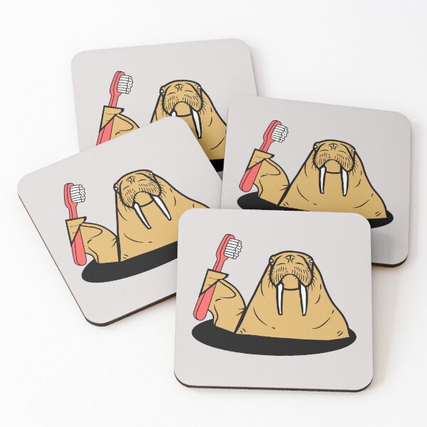 Item preview, Walrus Brushing Teeth designed and sold by AMERICANCHEEZ.