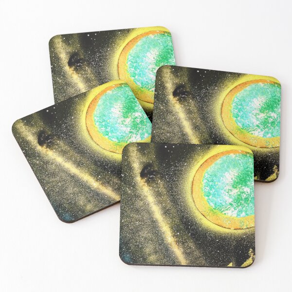 Item preview, Yellow & Blue Eclipsed Sun Radiant Space designed and sold by SprayPaintaNick.