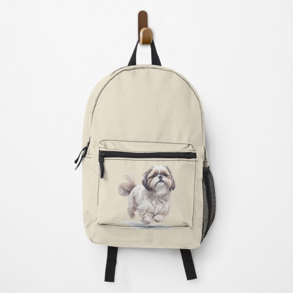 Item preview, ST02 Shi Tzu dog leaps joyfully, fur rippling in the wind designed and sold by onenatureplace.